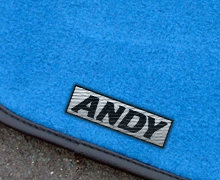 Car mat designed with logo