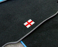 Car mat designed with flag