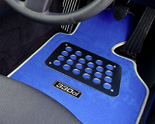 Car mats with metal heel plates