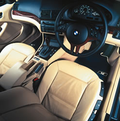 Tailor made black BMW car mats