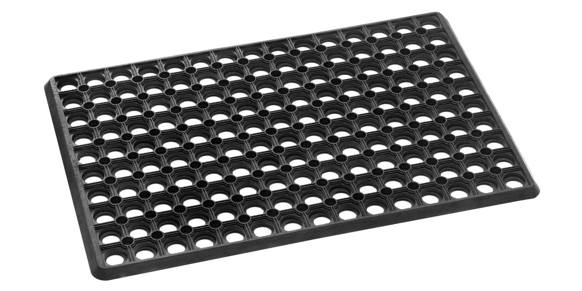 Outdoor Rubber Door Entrance Mat Domino Rubber Link Scraper Mat Recycled