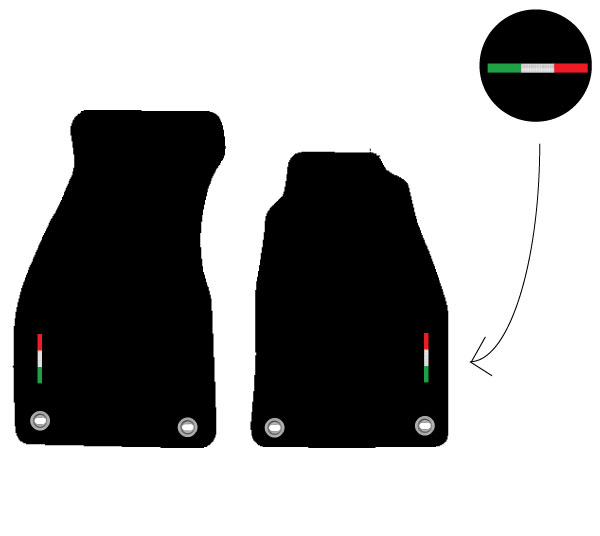 Fits Alfa Romeo Spider 1996-2005 Tailored Car Mats Quadrifoglio Italian Badge - Picture 7 of 10