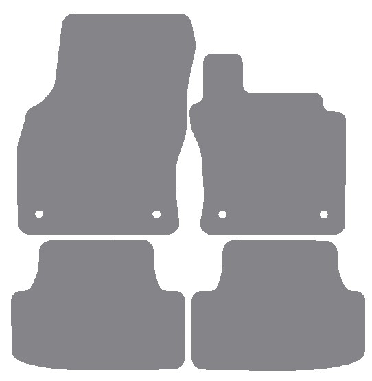 Fits VW Golf Mk7 2012-2020 Grey Luxury Car Mats BLUE EDGE Hitech SALE - Picture 1 of 5