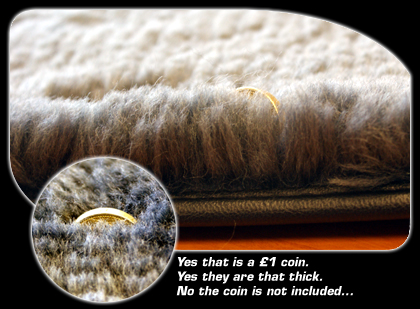 Luxury sheepskin car mats